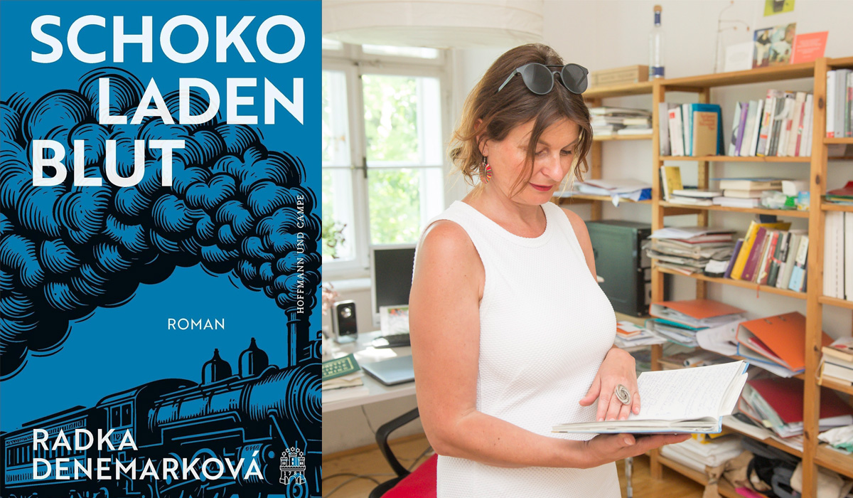 2026-11-17_Radka Denemarková_Buchcover_Foto_Stadt Graz_Foto Fischer_quer Radka Denemarková, Buchcover Schokoladenblut